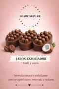 Jabón exfoliador de café y coc